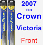 Front Wiper Blade Pack for 2007 Ford Crown Victoria - Hybrid