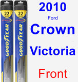 Front Wiper Blade Pack for 2010 Ford Crown Victoria - Hybrid