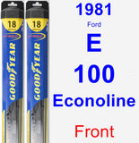 Front Wiper Blade Pack for 1981 Ford E-100 Econoline - Hybrid