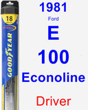 Driver Wiper Blade for 1981 Ford E-100 Econoline - Hybrid