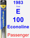 Passenger Wiper Blade for 1983 Ford E-100 Econoline - Hybrid