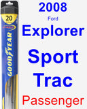 Passenger Wiper Blade for 2008 Ford Explorer Sport Trac - Hybrid