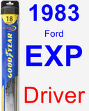 Driver Wiper Blade for 1983 Ford EXP - Hybrid