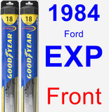 Front Wiper Blade Pack for 1984 Ford EXP - Hybrid