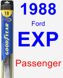 Passenger Wiper Blade for 1988 Ford EXP - Hybrid