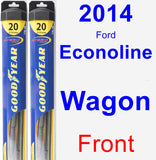 Front Wiper Blade Pack for 2014 Ford Econoline Wagon - Hybrid