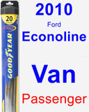 Passenger Wiper Blade for 2010 Ford Econoline Van - Hybrid