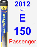 Passenger Wiper Blade for 2012 Ford E-150 - Hybrid