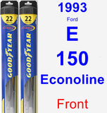 Front Wiper Blade Pack for 1993 Ford E-150 Econoline - Hybrid