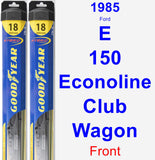 Front Wiper Blade Pack for 1985 Ford E-150 Econoline Club Wagon - Hybrid