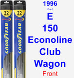 Front Wiper Blade Pack for 1996 Ford E-150 Econoline Club Wagon - Hybrid