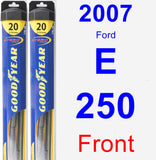 Front Wiper Blade Pack for 2007 Ford E-250 - Hybrid