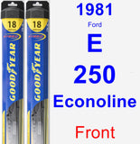 Front Wiper Blade Pack for 1981 Ford E-250 Econoline - Hybrid