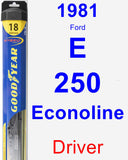 Driver Wiper Blade for 1981 Ford E-250 Econoline - Hybrid