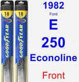 Front Wiper Blade Pack for 1982 Ford E-250 Econoline - Hybrid