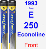 Front Wiper Blade Pack for 1993 Ford E-250 Econoline - Hybrid