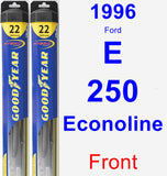 Front Wiper Blade Pack for 1996 Ford E-250 Econoline - Hybrid