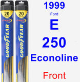 Front Wiper Blade Pack for 1999 Ford E-250 Econoline - Hybrid