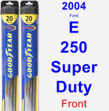 Front Wiper Blade Pack for 2004 Ford E-250 Super Duty - Hybrid