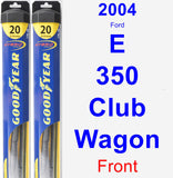 Front Wiper Blade Pack for 2004 Ford E-350 Club Wagon - Hybrid