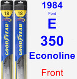 Front Wiper Blade Pack for 1984 Ford E-350 Econoline - Hybrid