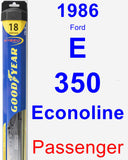 Passenger Wiper Blade for 1986 Ford E-350 Econoline - Hybrid