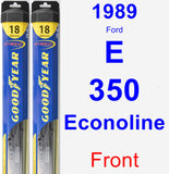 Front Wiper Blade Pack for 1989 Ford E-350 Econoline - Hybrid