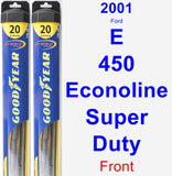 Front Wiper Blade Pack for 2001 Ford E-450 Econoline Super Duty - Hybrid