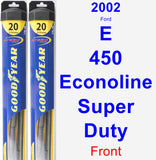 Front Wiper Blade Pack for 2002 Ford E-450 Econoline Super Duty - Hybrid