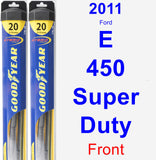 Front Wiper Blade Pack for 2011 Ford E-450 Super Duty - Hybrid