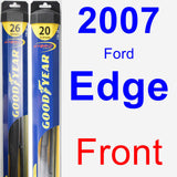 Front Wiper Blade Pack for 2007 Ford Edge - Hybrid