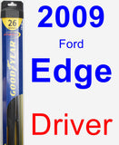 Driver Wiper Blade for 2009 Ford Edge - Hybrid