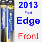 Front Wiper Blade Pack for 2013 Ford Edge - Hybrid