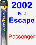 Passenger Wiper Blade for 2002 Ford Escape - Hybrid