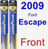 Front Wiper Blade Pack for 2009 Ford Escape - Hybrid