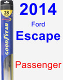 Passenger Wiper Blade for 2014 Ford Escape - Hybrid
