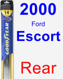 Rear Wiper Blade for 2000 Ford Escort - Hybrid