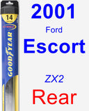 Rear Wiper Blade for 2001 Ford Escort - Hybrid