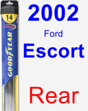 Rear Wiper Blade for 2002 Ford Escort - Hybrid