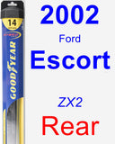 Rear Wiper Blade for 2002 Ford Escort - Hybrid