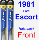 Front Wiper Blade Pack for 1981 Ford Escort - Hybrid