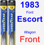 Front Wiper Blade Pack for 1983 Ford Escort - Hybrid