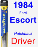 Driver Wiper Blade for 1984 Ford Escort - Hybrid