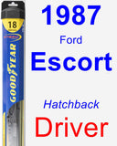 Driver Wiper Blade for 1987 Ford Escort - Hybrid