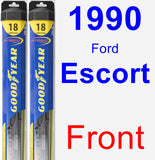 Front Wiper Blade Pack for 1990 Ford Escort - Hybrid