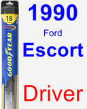 Driver Wiper Blade for 1990 Ford Escort - Hybrid