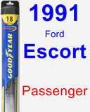 Passenger Wiper Blade for 1991 Ford Escort - Hybrid