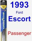 Passenger Wiper Blade for 1993 Ford Escort - Hybrid