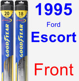 Front Wiper Blade Pack for 1995 Ford Escort - Hybrid