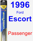 Passenger Wiper Blade for 1996 Ford Escort - Hybrid